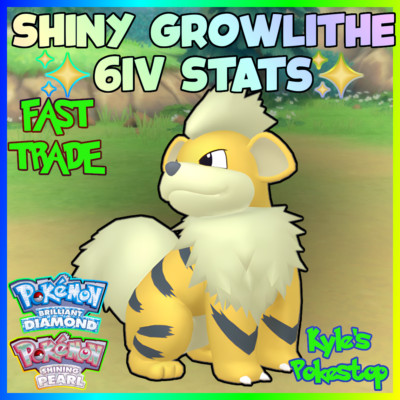💎 Growlithe E Arcanine 6IV (Lucidi/Non Lucidi) Per Pokémon Spada/Scudo E BD/SP - 100% Legali