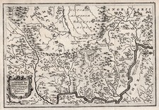 Bistum Paderborn Original Kupferstich Landkarte Rudolphi 1713