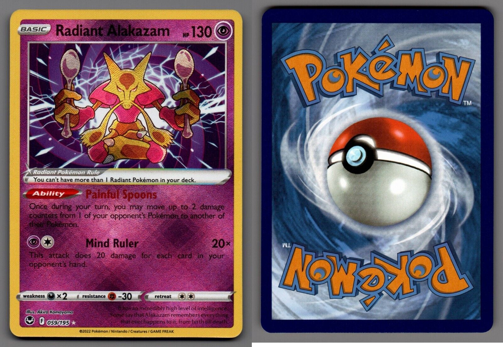 Radiant Alakazam Silver Tempest, Hobbies & Toys, Toys & Games on