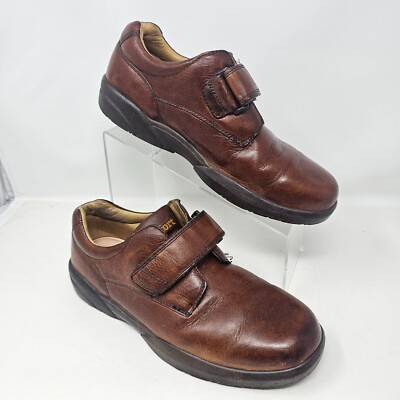 Dr Comfort William Diabetic Shoes Mens 10 W Chestnut Brown Slip On Strap Loafer Dr Comfort Men Shoes William Brown 10 W Wide Strap Diabetic  main image 3