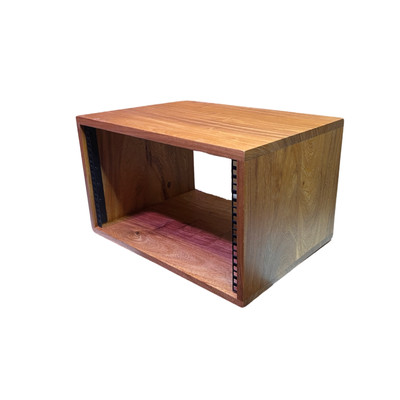 19'' 6 HE maßgefertigtes Mango Hartholz Studio Rack Gehäuse für Schnittstellen, Hifi usw.