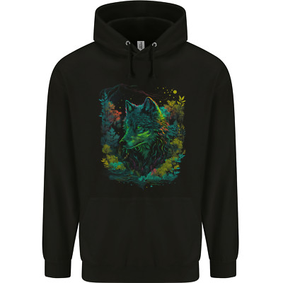 Ein Fantasie Wolf Im Wald Herren Kapuzenpullover
