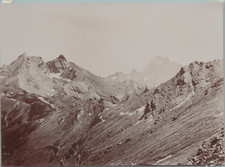 France, les Aiguillettes, Le col Agnel, Vintage print, circa 1895 Tirage vintage