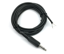 6 ft 3.5mm 1/8 Mono Male Mini Plug to Bare Wire Audio Headphone Shielded Cable