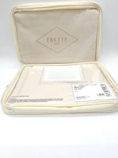 Frette Ribbons Arredo Euro Pillow Shams Savage Beige Milk New GL025039 $430