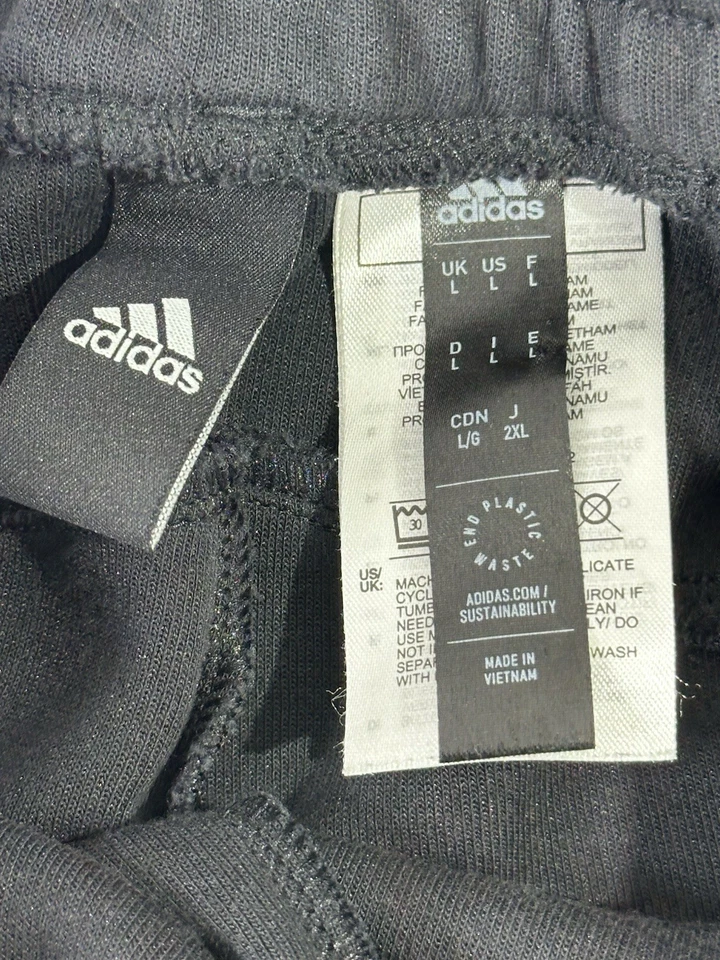 Pantalones de chándal Adidas Manchester United para hombre talla L negro rojo ribete fútbol Foto 2 de 4