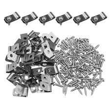  200 Sets Fence Wire Clamps Fencing Fixer for Woven Cable of Metal