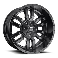 Fuel D596 Sledge 18x9 6x1356x5.56x139.7 -12 Matte Black Gloss Black Lip Wheels