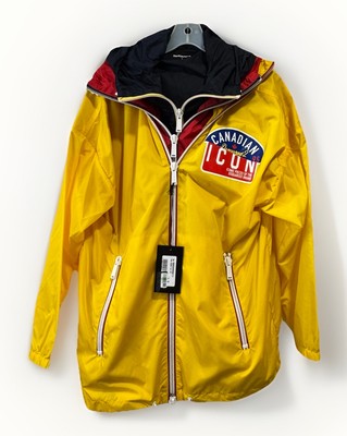 $890 New DSQUARED2 Triple Layered Icon Windbreaker Coat Jacket Size S