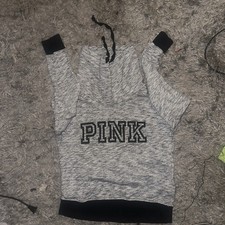 Victoria's Secret Pink Women's Cowl Neck Pullover Heather Gray Size S