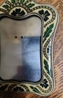 ALPACCA SPAIN ENAMEL & STONE UNDER GLAZE PICTURE FRAME SMALL 2.78x3.78 ViNtAgE — photo 4