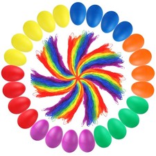 60 Pcs Egg Shaker Musical Instruments for Kids, 36 Packs Maracas Eggs with 24...