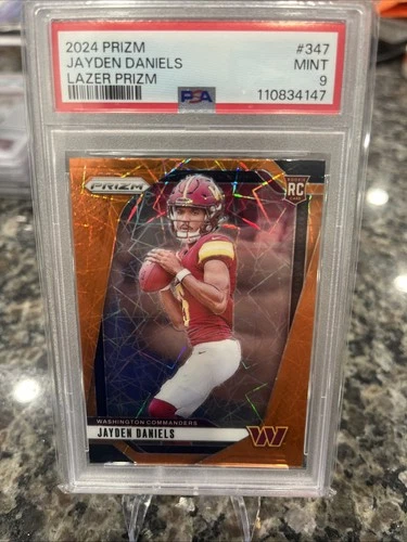 2024 Panini Prizm - Rookies Jayden Daniels #347 Lazer Prizm (RC) PSA 9