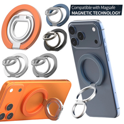 Magnetic Phone Ring Holder W/ Mag Safe 360° Rotating Foldable Finger Grip Stand