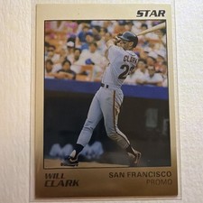 Will Clark 1990 Star Company San Francisco Giants TAN / BROWN Promo Card 