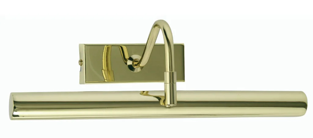 Wall Light Brass Kuns LED Picture Polished 325mm 3500K Oaks Lighting PL PB WH