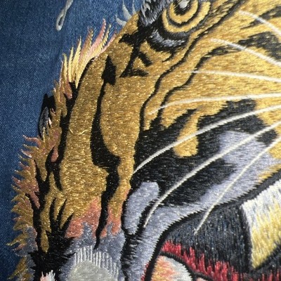 gucci denim jacket tiger embroidery men's small size46 | eBay