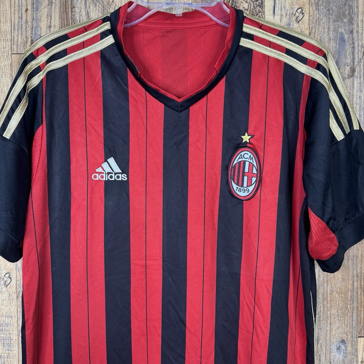 AC Milan 2013-14 Home Soccer Jersey Adidas Men's M | eBay