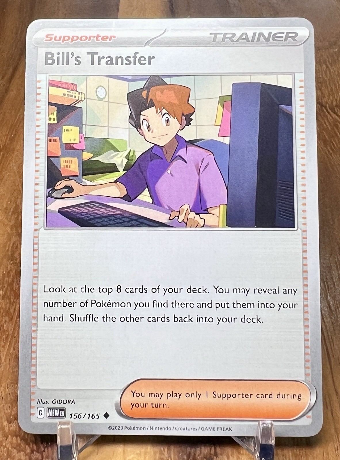 Bill's Transfer 156/165 Uncommon Near Mint Pokemon Scarlet & Violet 151