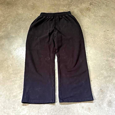 HOURS Men's Black Fleece Sweatpants M Straight Leg Elastic Waist Pockets