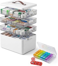 4-Tier medicine cabinet organizers storage box,medicine storage box, 7  day