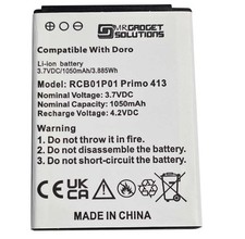 Image of Battery for Doro Primo 406 413 Compatible RCB01P01 RCB 413 Replacement