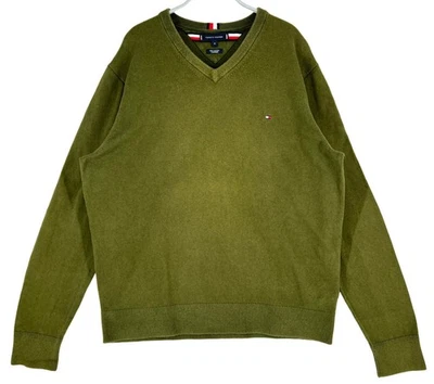 Tommy Hilfiger Pull Col V En Laine Cachemire 8% Homme Taille XL - Photo 1/4