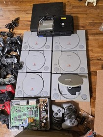 HUGE LOT of Various PlayStation Consoles and Controllers Parts Or Repair As-Is