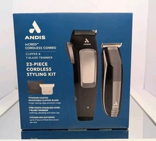 ANDIS INCRED Cordless Clipper & Cordless T-Blade Trimmer Kit, Lithium 23pcs Kit