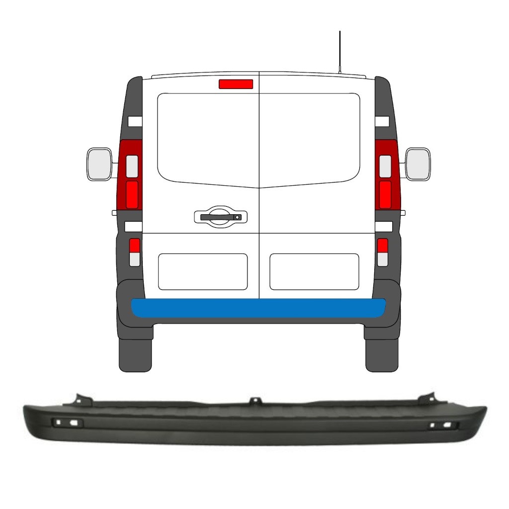Rear bumper for Nissan NV300 2016-
