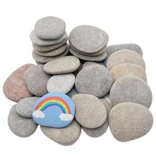 42PCS Painting Rocks, 2"-3" DIY Rocks Flat Smooth Kindness Rocks for Arts, ...