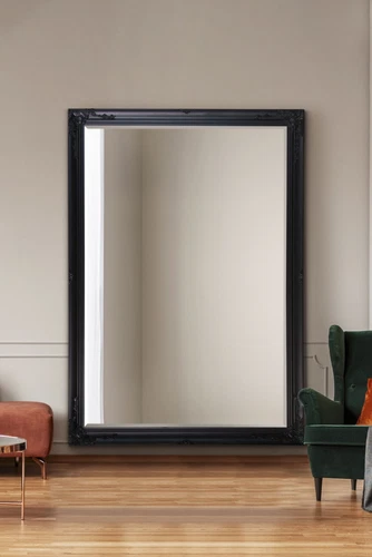 Extra Large Mirror Classic Full Length Long Black 6Ft7 X 4Ft7 201cm X 140cm - Picture 1 of 7