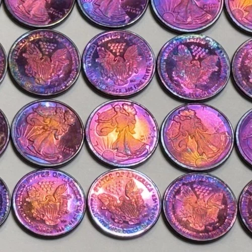 Walking Liberty 1/10 oz .999 Fine Silver Monster Rainbow Toning