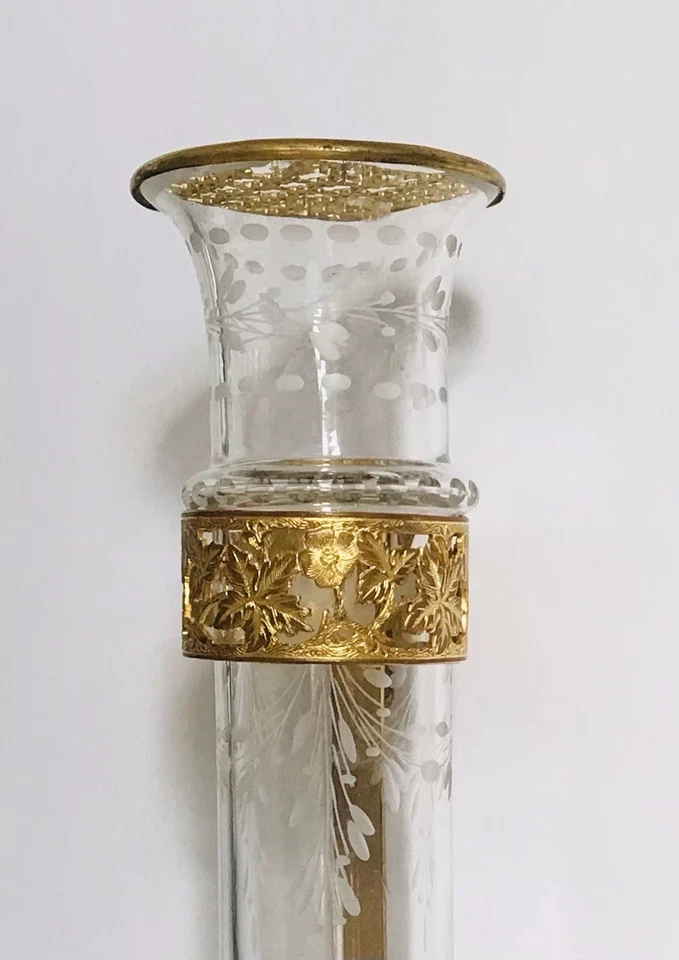 Rare Porte Epingles/Cristal Gravé /Calèche /chapeau/couture /XIXème - Photo 2/4