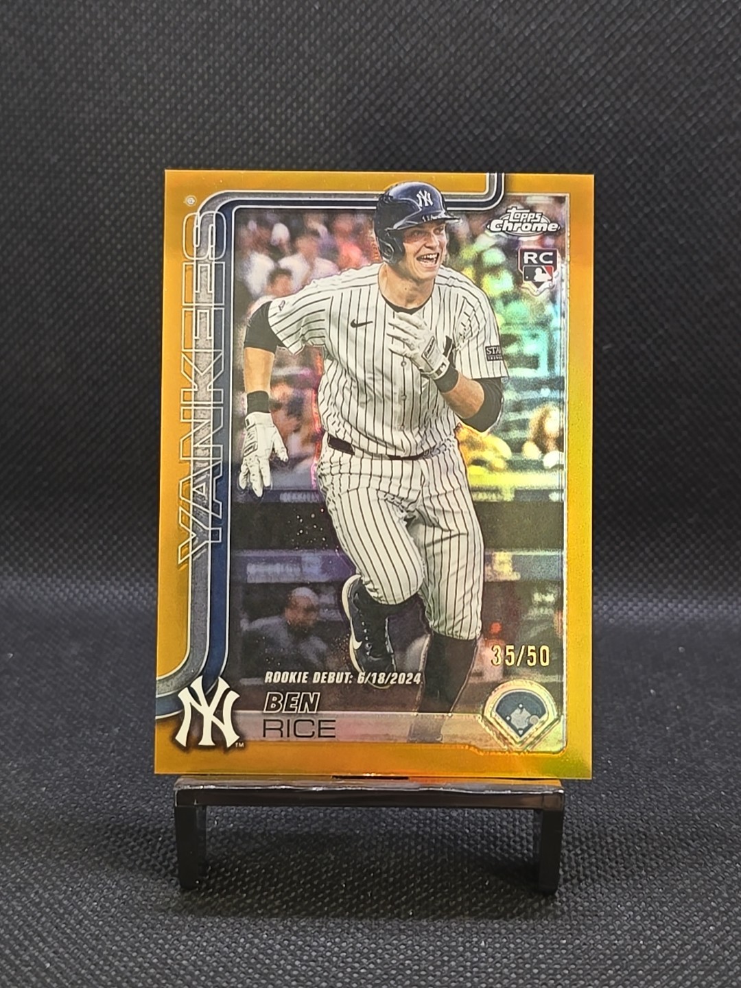 Ben Rice 2025 Topps Chrome Update Series #USC138 Gold Refractor /50