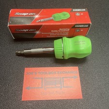 Snap-on Tools New Rare Green Stubby Hard Handle Ratcheting Screwdriver Ssdmr1ag Snap-on Tools New Rare Green Stubby Hard Handle Ratcheting Screwdriver Ssdmr1ag