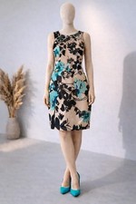 Vintage Monsoon Occasion Dress UK 10 Floral Sequin Wiggle/Shift Dress