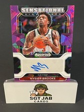 2022-23 Panini Prizm Draft Picks Purple Ice /99 Nysier Brooks #SS-NBR Auto