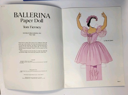 BALLERINA PAPER DOLL 1994 Tom Tierney Book UNCUT - Picture 3 of 9