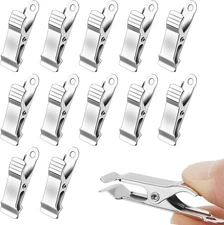 32 Pack 1.58 Inches Metal Mini Clamps, Mini Spring Clamp, Metal Alligator Clips 