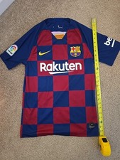 Nike FC Barcelona 2019/20 Home Soccer Jersey Kit Shirt Boys Small BlueRed LaLiga