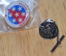 2x Vintage Boy Scout Pins Northeast Region Label, DAD Eagle Scout Tie Pin