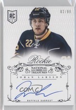 2013-14 Panini National Treasures Rookie Auto 2/99 Johan Larsson #112 Auto 7i2