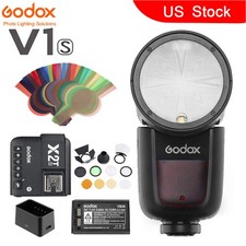 US Godox V1-S 2.4G TTL Flash Speedlite X2T-S Trigger AK-R1 Barndoor Kit For Sony