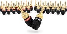 Sewell SW-29863-12 Deadbolt Banana Plugs 12-Pairs by, Gold Plated multi-color 