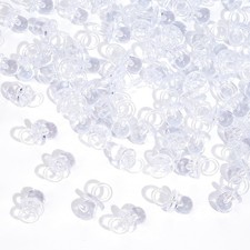 200 Pieces 0.86 Inch Baby Pacifier Shower Plastic 0.86'' Clear 200Pcs