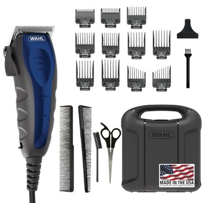 Wahl USA Self Cut Compact Corded Personal 22 Piece Set, Grey & Blue