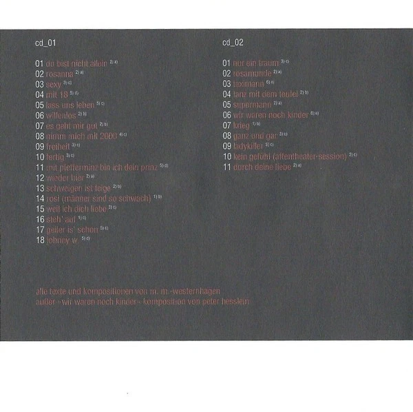 WESTERNHAGEN - SO WEIT... - BEST OF WESTERNHAGEN - 2CD ALBUM - WEA - 2000 - Bild 3 von 3