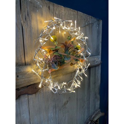 Hellum - Festbeleuchtung LED-Metallkranz 120-LED 577938 Durchmesser 45cm,ww