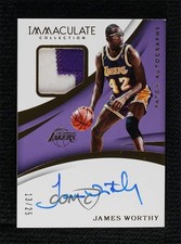 2017-18 Panini Immaculate 13/25 James Worthy #PA-JWT Patch Auto HOF 4k5